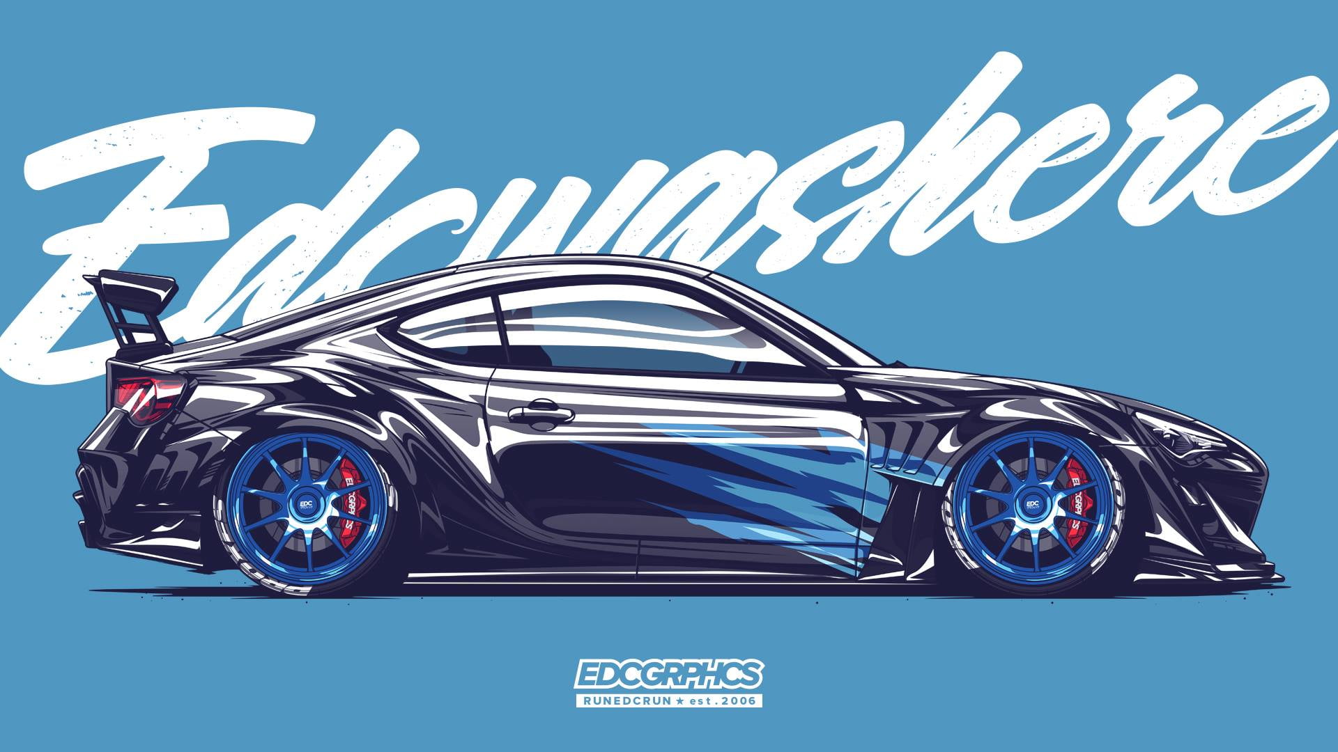 Toyota 86 JDM, nature, japanese cars, direction, car