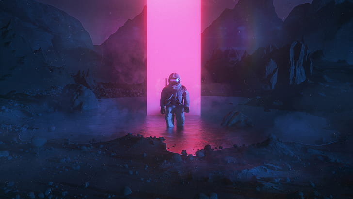 Trippy Astronaut, Monolith, beeple, monolith, men Free HD Wallpaper