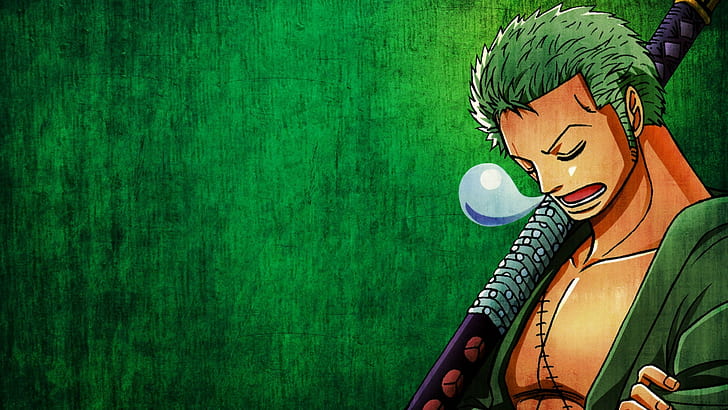 Zoro PC HD, roronoa zoro, one piece, bubbles Free HD Wallpaper