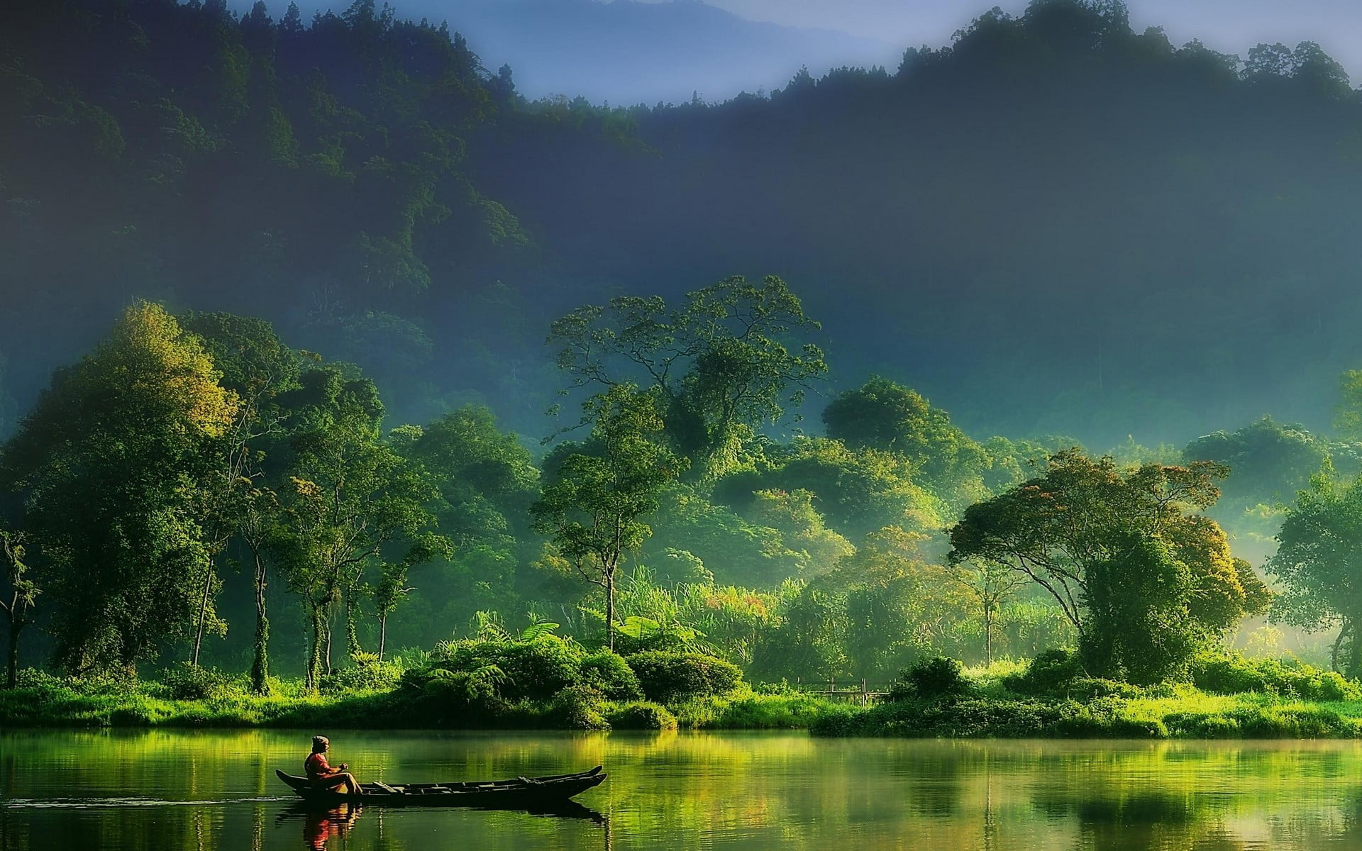 A Beautiful Landscape, one person, outdoors, nonurban scene, real people