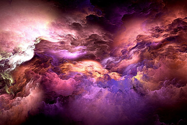 Abstract Art, psychedelic, graphics, abstract, nebula Free HD Wallpaper