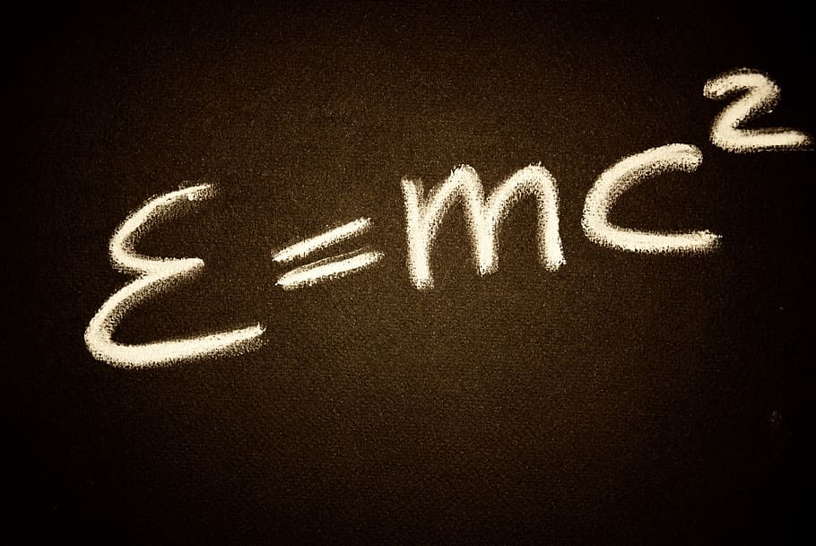 Albert Einstein Equation E MC2, western script, information, message, single word Free HD Wallpaper