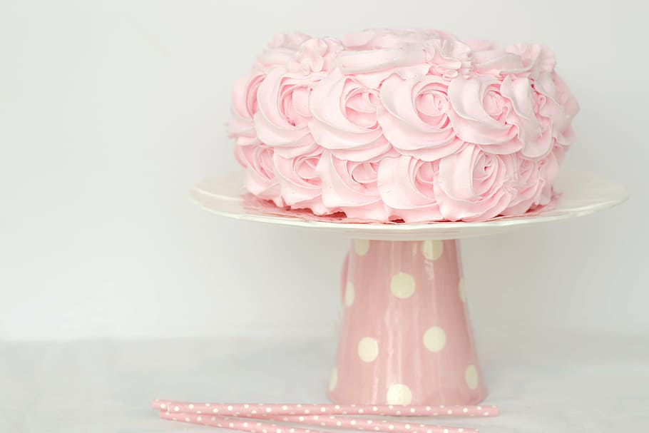 Birthday Cake Girls Pink, tasty, plate, confectionery, treat