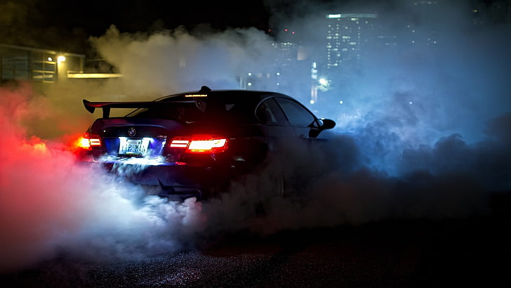 BMW M6 Car, car accident, smoke  physical structure, warning sign, pollution Free HD Wallpaper