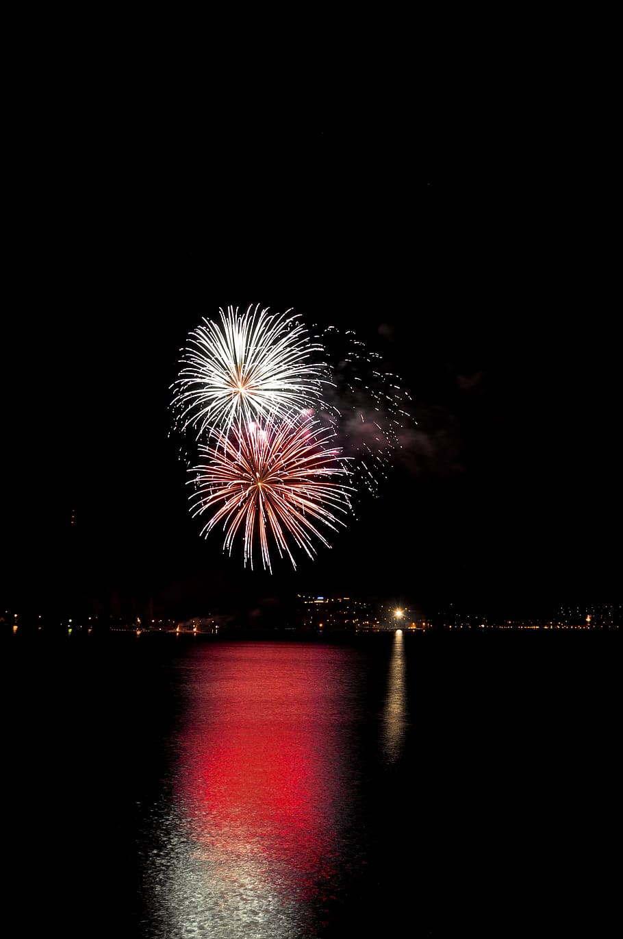 Colorado Mountains, sky, red, firework display, light