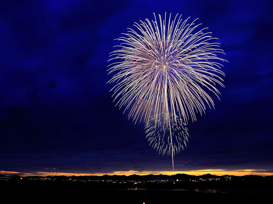 Epic Fireworks, event, star, white, fire  natural phenomenon Free HD Wallpaper