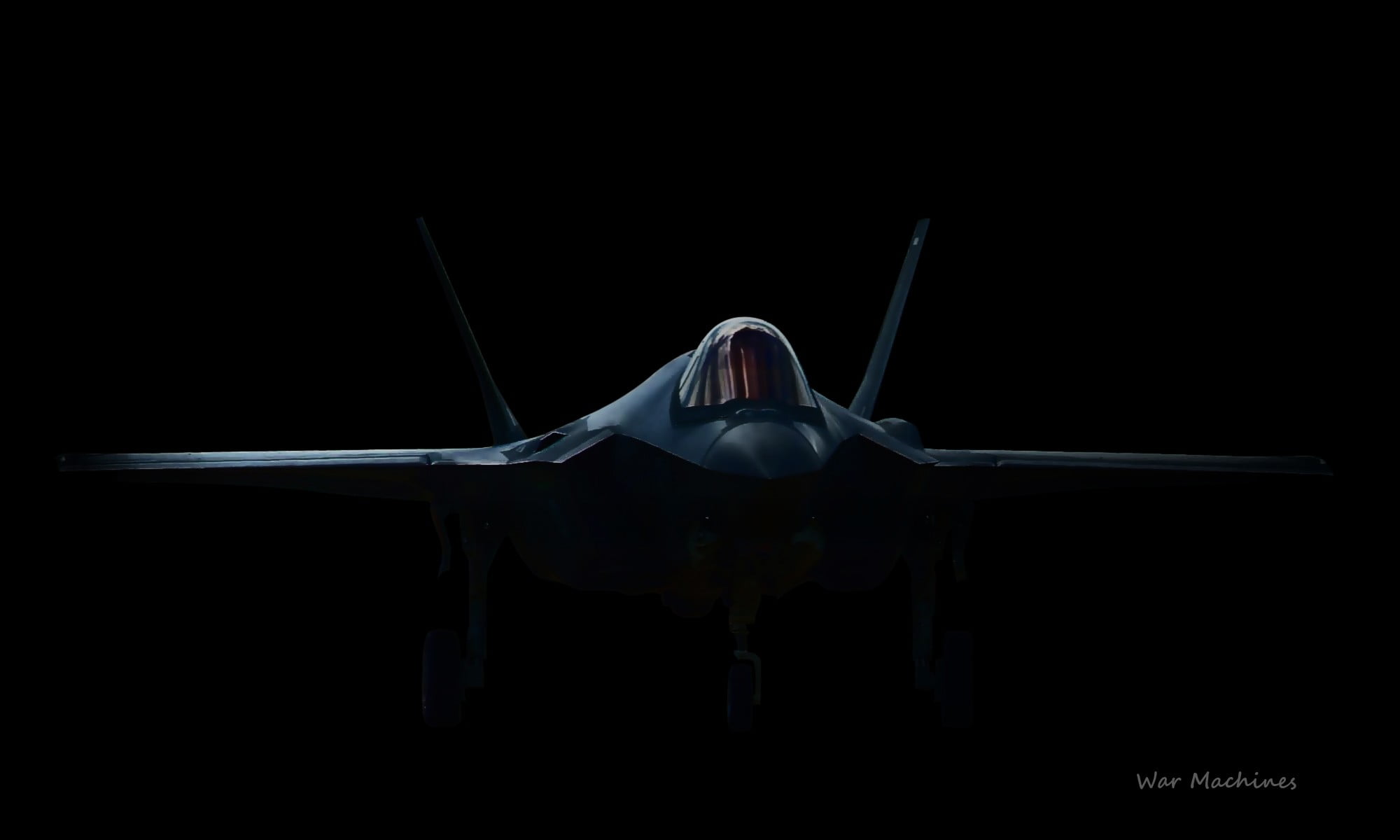 F-35 iPhone, airplane, no people, on the move, black background