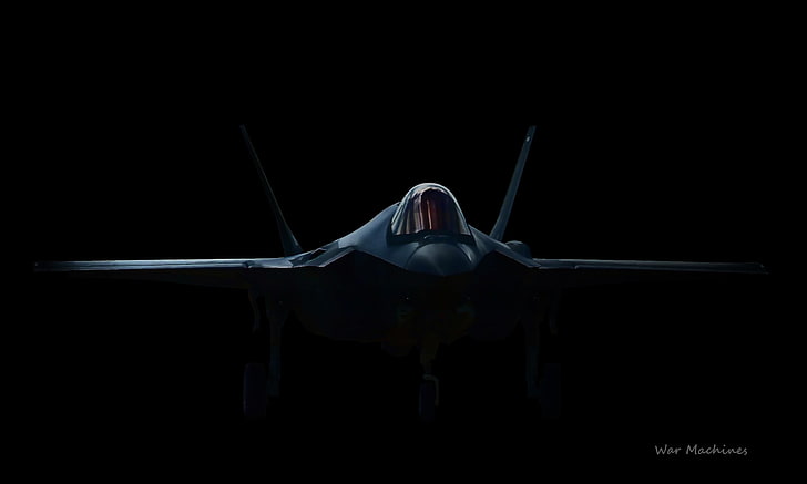 F-35 iPhone, airplane, no people, on the move, black background Free HD Wallpaper