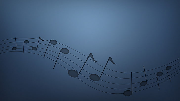 Free Abstract Music Notes, curve, element, artistic, style Free HD Wallpaper