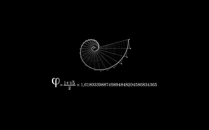 Golden Ratio Math, numbers, equation, math, black Free HD Wallpaper