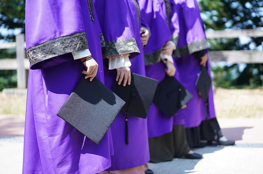 Graduation Cap Symbol, success, people, adult, mortarboard Free HD Wallpaper