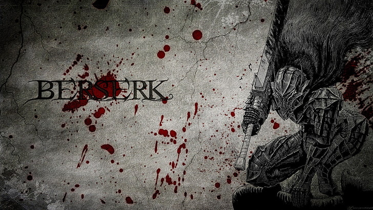 Guts Berserk Manga, creativity, western script, guts, red Free HD Wallpaper