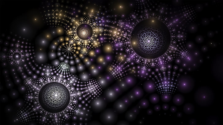 illustration, night, disco ball, abstract Free HD Wallpaper