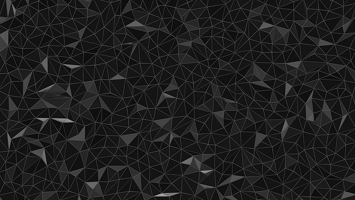 Low Poly Space, monochrome, geometry, geometric shape, shape Free HD Wallpaper