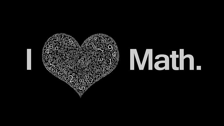 Matematik, mathematics, typography, black background, black