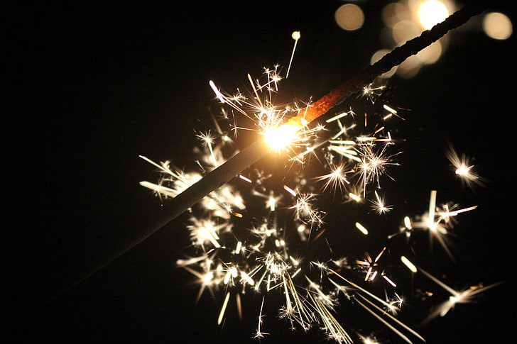 Pink Sparklers Fireworks, celebration, exploding, burning, vibrant color Free HD Wallpaper
