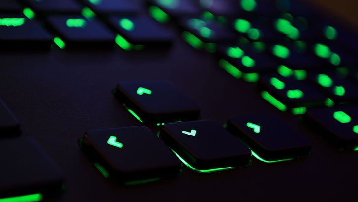 Razer Gaming PC, glowing, keypad, electronics industry, arts culture and entertainment Free HD Wallpaper