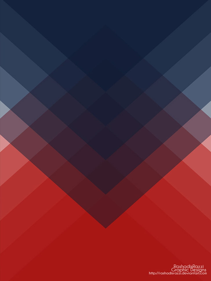 Red White Blue HD, modern, design, shiny, copy space