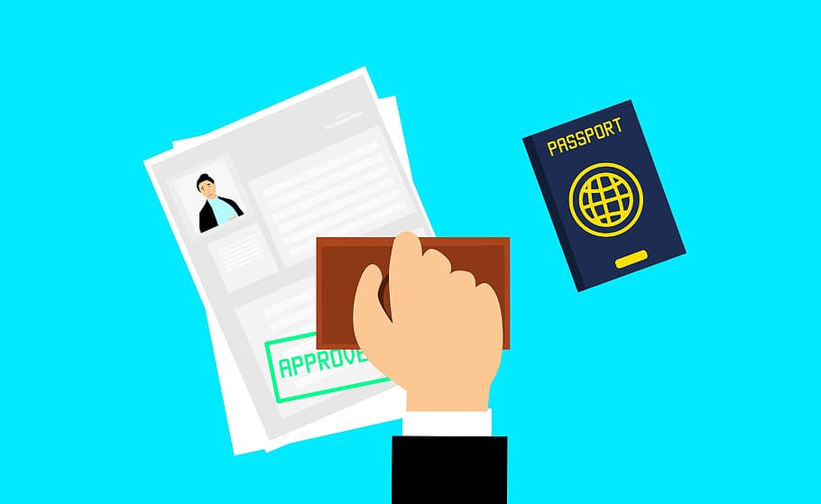 Study Abroad Visa, colored background, sign, communication, adult Free HD Wallpaper