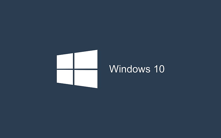 Windows 10, badge, blue, wall  building feature, windows Free HD Wallpaper