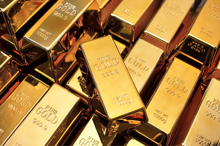 2 Oz Gold Bar, kilo, bars, metal,, gold Free HD Wallpaper