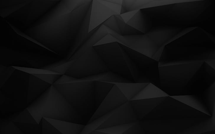 Abstract Black and White Girl Art, low poly, digital art, triangle, pattern Free HD Wallpaper