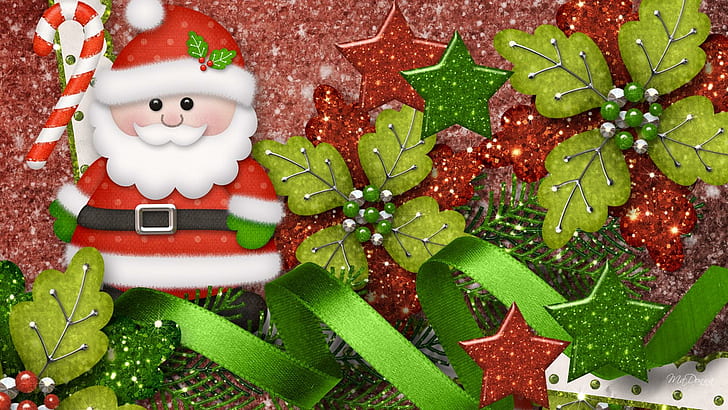 Animated Christmas Graphics, saint nick, christmas, happy, poinsettia Free HD Wallpaper