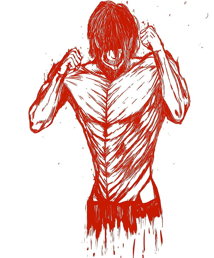 Attack On Titan Simple Drawing, messy, indoors, paper, white color Free HD Wallpaper