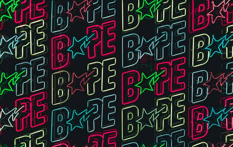 Bape Logo History, data, connection, green, indoors Free HD Wallpaper