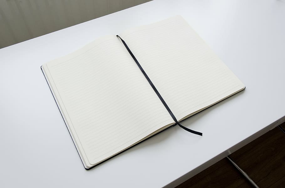 Big Blank Book, diary, sheet, empty, ribbon Free HD Wallpaper