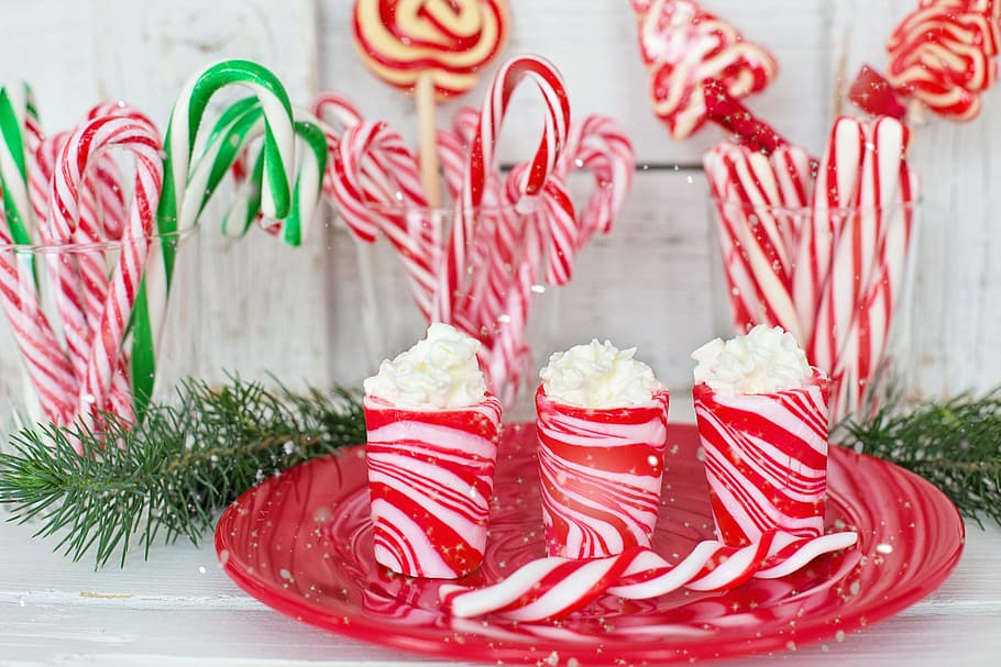 Candy Cane Backdrop, baked, christmas, treat, festive Free HD Wallpaper