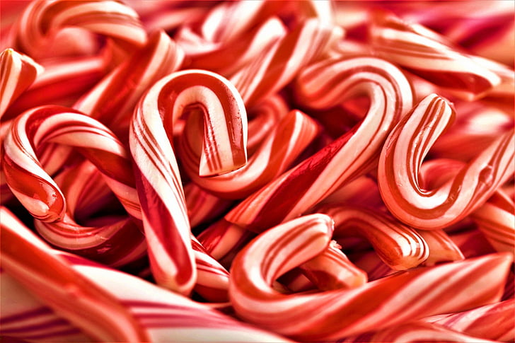 candy cane, christmas, food, holiday Free HD Wallpaper