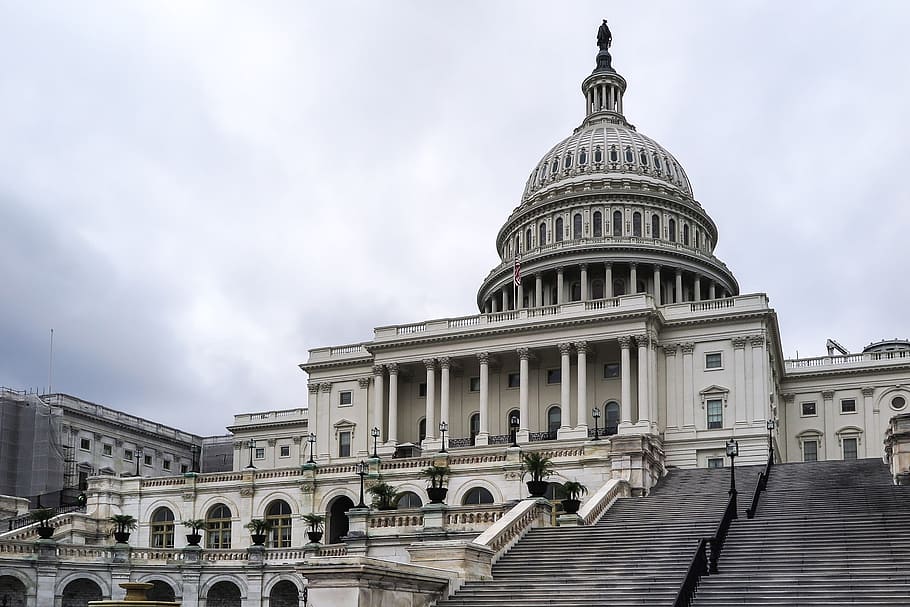 Capitol Building Front, government, capital, city, exterior Free HD Wallpaper