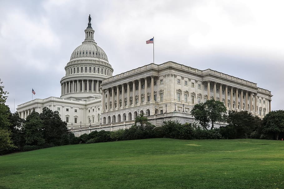 Capitol Hill Washington, facade, representatives, landmark, no people