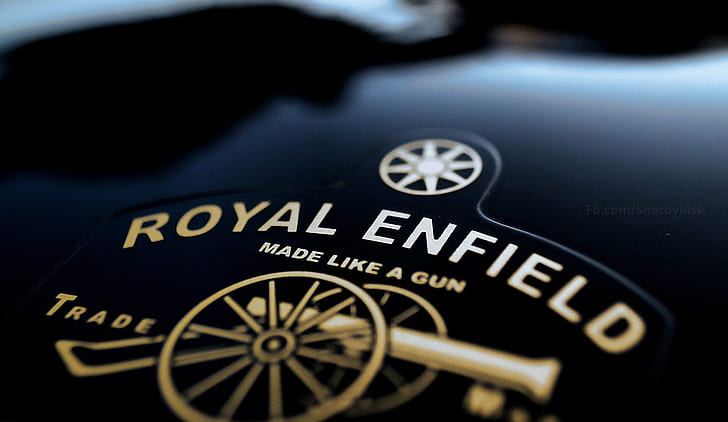 Enfield Cycle Co. Ltd, royal enfield, logo, macro Free HD Wallpaper