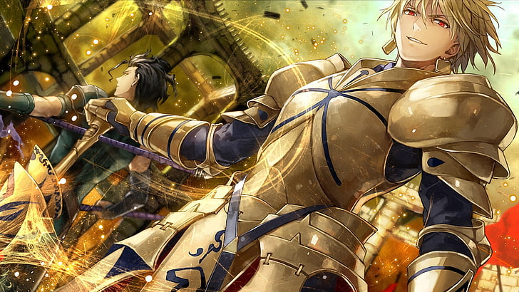 Fate Stay Night Episode 15, day, gold colored, fate series, gilgamesh Free HD Wallpaper