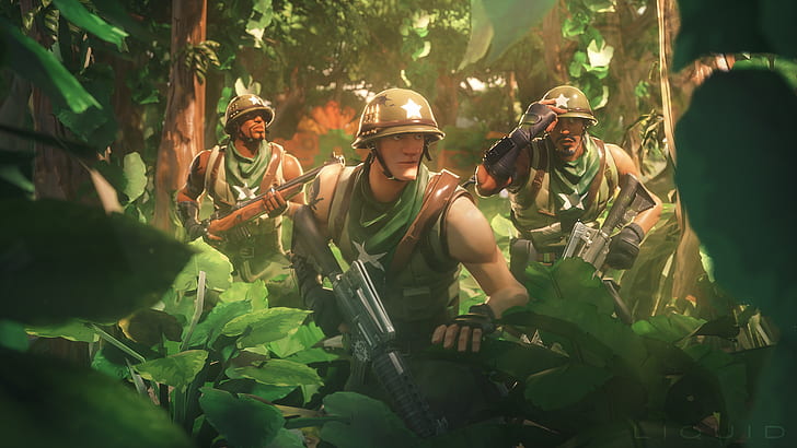 Fortnite Jungle Biome, fortnite battle royale, video game, fortnite Free HD Wallpaper