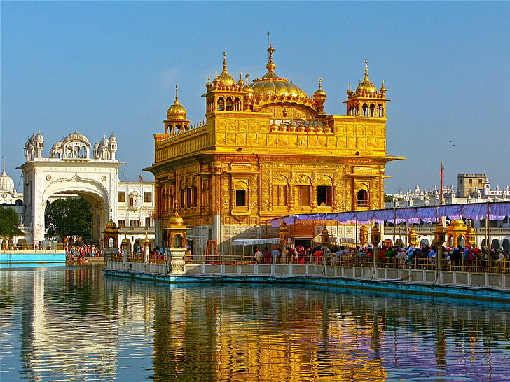 Golden Temple Sikhism, harmandir sahib, india, golden temple, temples Free HD Wallpaper