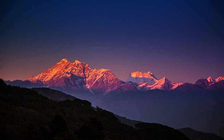 Himalaya Mountains Facts, outdoors, sunset, sky, himalayas