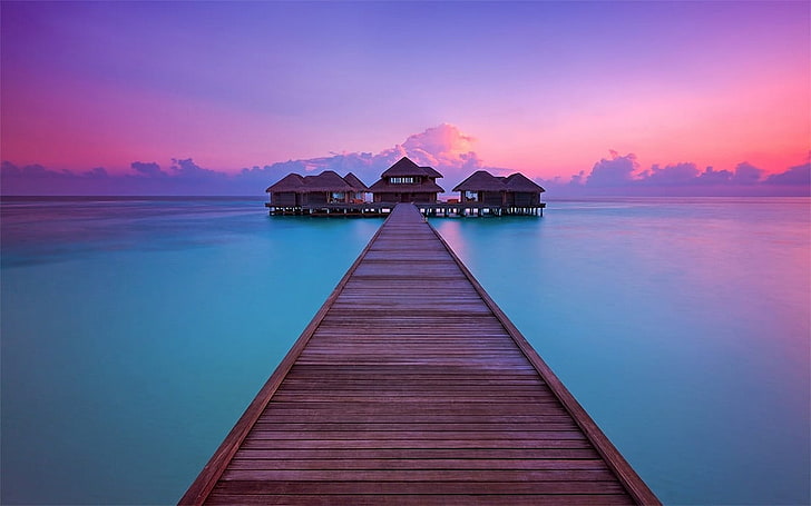 Kurumba Maldives, cloud  sky, beauty in nature, pink color, scenics  nature Free HD Wallpaper