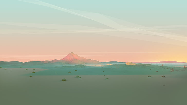 Low Poly Landscape, idyllic, landscape, remote, no people