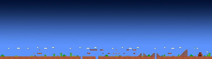 Mario Level 1, vibrant color, nature, world, air vehicle Free HD Wallpaper