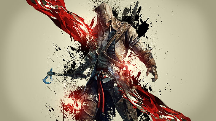 messy, colors, assassin, spray Free HD Wallpaper