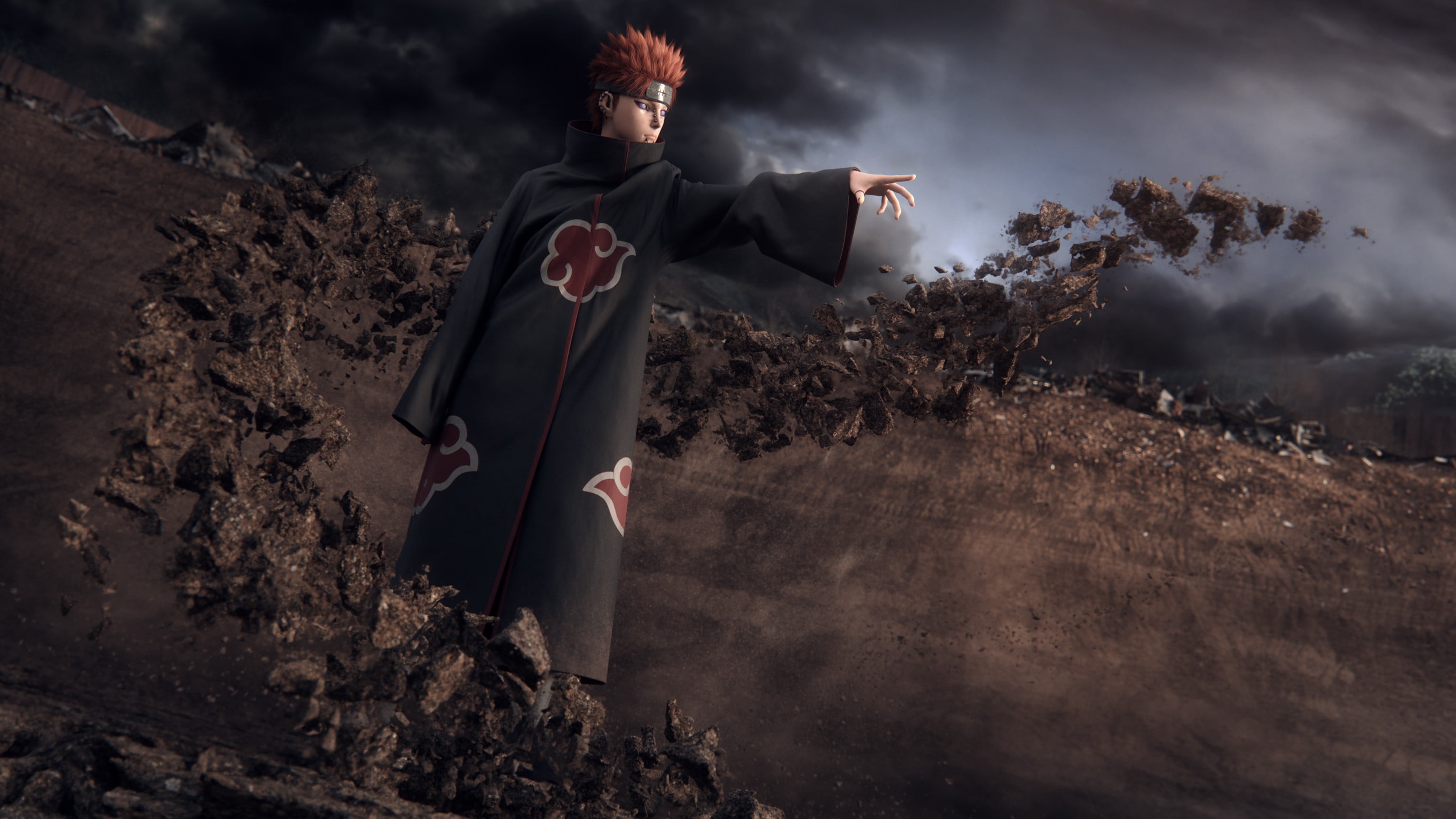 Naruto Shippuden HD, anime boys, standing, spooky, cape