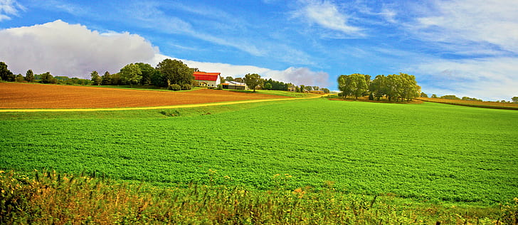 North Dakota Prairie, outdoors, agriculture, rural scene, landscaped Free HD Wallpaper