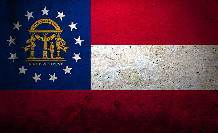 Official Georgia State Flag, building exterior, belief, georgia, state