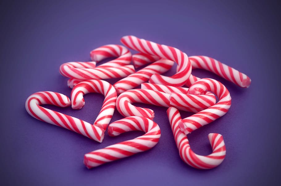 Outdoor Christmas Candy Cane Lights, temptation, sweet food, festive, large group of objects