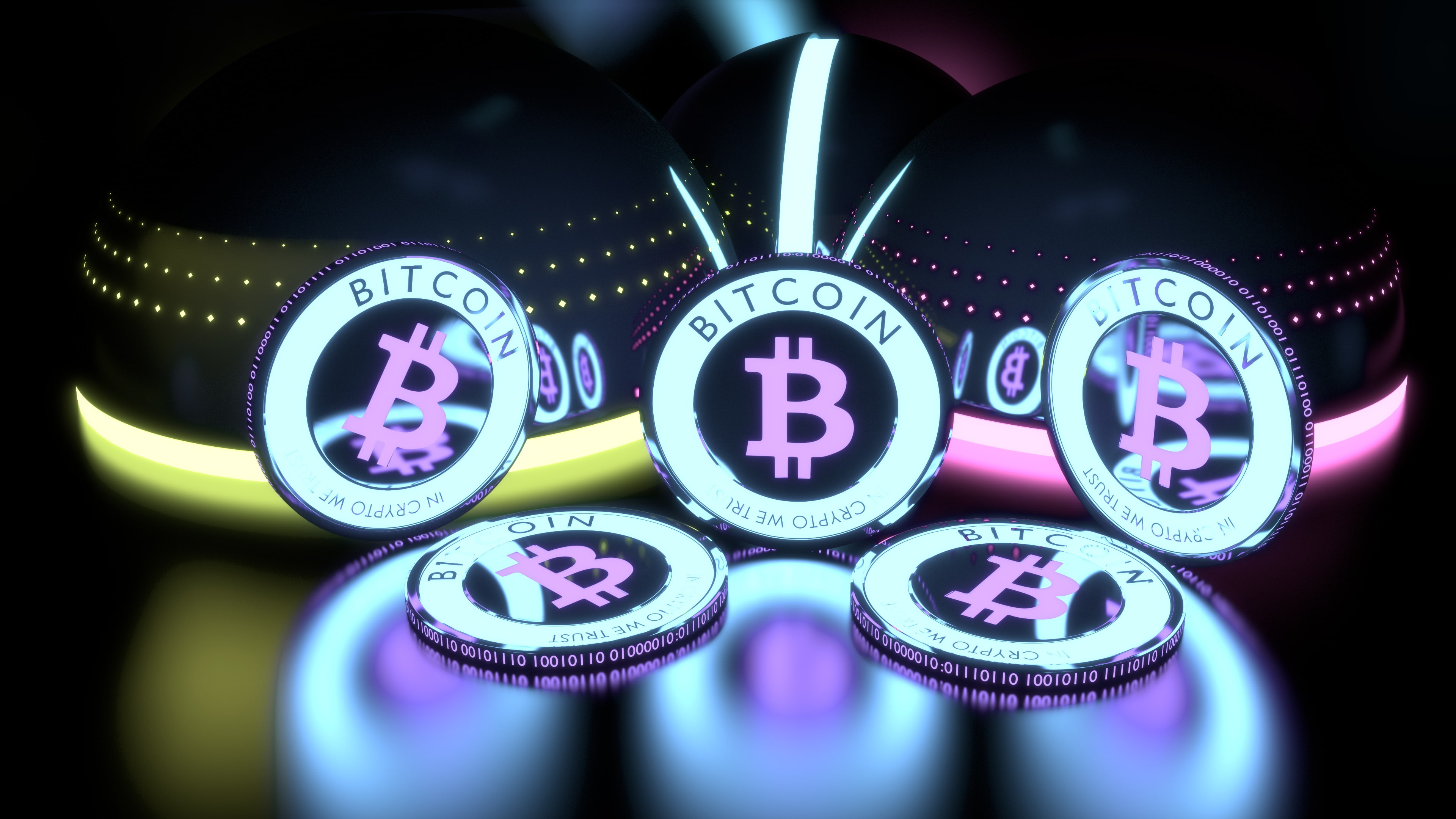 point, cryptocurrency, neon, coin