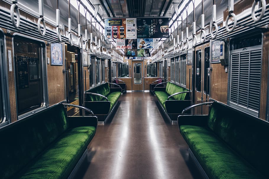 Post-Apocalyptic House, rail transportation, window, indoors, built structure