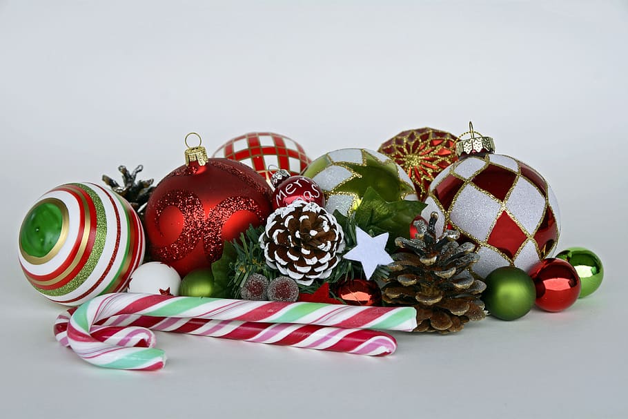 Red and Gold Theme Christmas Tree, christmas time, holiday  event, season, merry christmas Free HD Wallpaper